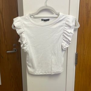 Zara white top!